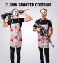 Костюм за Хелоуин 5 части Клоун сериен убиец за мъже, снимка 3