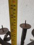 Стар свещник от ковано желязо 3ка-54см, снимка 3