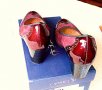 Caprice нови дамски кожени обувки, винено червени с ток, Немски №38,5, снимка 4