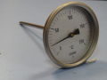 биметален термометър JUMO immersion thermometer ф100mm, 0/+200°C, L-200mm, снимка 1 - Резервни части за машини - 36530682