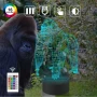 Холограмна 3D LED лампа Горила-дистанционно управление 16 цвята+други режими на управление, снимка 7