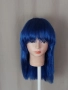 Синя и Неоново зелена перука с бретон , снимка 1