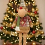 Голяма коледна играчка Елен, Снежен човек или дядо Коледа - разтягаща до 50см, снимка 2