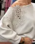 AVIN Пуловер Ivory Vanilla с дантела, снимка 3