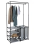 Отворен Гардероб Закачалка с рафтове и 2коша за пране, снимка 1