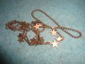 СТАРО ЗЛАТИСТО ГЕРДАНЧЕ със ЗВЕЗДИЧКИ КОЛИЕ 14764, снимка 5