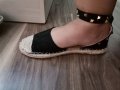 Черни сандали интересен модел, снимка 5