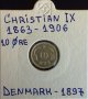 Монета Дания - 10 Йоре 1897 г. Крал Кристиян IX - Сребро, снимка 1 - Нумизматика и бонистика - 31649669