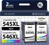 Мастилени касети 545XL 546XL за принтери Canon Pixma, 2 броя (черна и цветна), снимка 1
