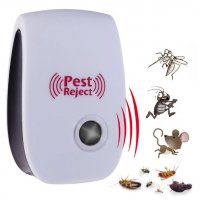 Ултразвуков уред против вредители комари насекоми мишки паяци Pest Reject, снимка 3 - Други стоки за дома - 31640287