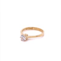 Златен дамски пръстен 1,92гр. размер:53 14кр. проба:585 модел:20527-6, снимка 2 - Пръстени - 42815830