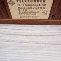 Telefunken  Hi-Fi Sound Box L60 Vintage, снимка 6 - Тонколони - 42327860