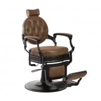 Бръснарски стол Mae - черен/кафяв, снимка 10 - Бръснарски столове - 37387475