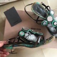 100 % Miu Miu оригинални дамски сандали, снимка 9 - Сандали - 31096901