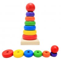 3674 Дървена пирамида за деца, снимка 7 - Образователни игри - 37549781