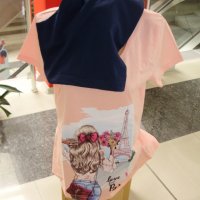 Дамска пижама с къс ръкав размер Л, снимка 3 - Пижами - 14417206