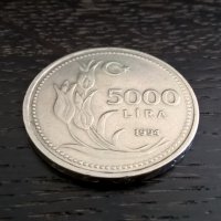Монета - Турция - 5000 лири | 1994г., снимка 2 - Нумизматика и бонистика - 29312286