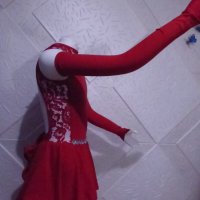Червена детска рокля за спортни танци, снимка 3 - Детски рокли и поли - 42805665
