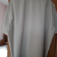 Мъжка риза къс ръкав цвят светлобежов размер XL-2XL, снимка 4 - Ризи - 29152101