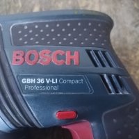 Акумулаторен перфоратор BOSCH GBH 36 V-LI Compact Professional 1.3Ah,  SDS-plus, енергия на удар 1.8, снимка 11 - Бормашини - 42135573