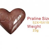 21 бр 3d Сърце love  пластмасова форма Поликарбонатна отливка калъп за Шоколадови бонбони пралини, снимка 4 - Форми - 37071617