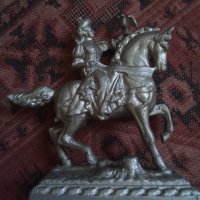 Сувенир стар кон с конник ловец  29123, снимка 3 - Декорация за дома - 37270650