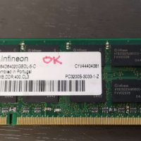 Памет Infineon 512MB DDR-400 HYS64D64020GBDL-5-C SODIMM PC3200, снимка 1 - RAM памет - 42689405