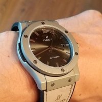 Нов мъжки часовник на Hublot, снимка 12 - Луксозни - 39011669