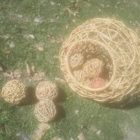 Сфера кълбо ратан с топки, снимка 1 - Градински мебели, декорация  - 38346816