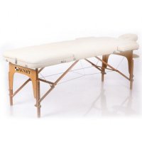 3 Дървена масажна маса с ФИКСИРАНА Цена 10 лева за доставка Zenet Zet-1047 размер М бежова, снимка 3 - Кушетки - 39115675