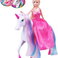 Нови Магически Светещ Еднорог и Принцеса Кукла Играчка за Момиче, снимка 2 - Кукли - 44583127