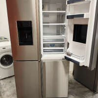 уникален иноксов хладилник с фризер, снимка 4 - Хладилници - 44638531