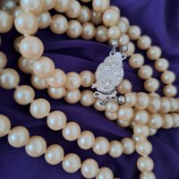 Винтидж перлен гердан, снимка 4 - Антикварни и старинни предмети - 38622158