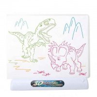 Детска дъска за рисуване 3D Magic Drawing Board, LED светлини, снимка 7 - Рисуване и оцветяване - 30381582