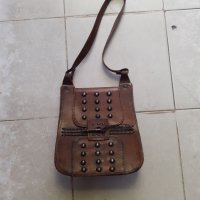 Стара кожена арт чанта за дама, снимка 1 - Декорация за дома - 39279314