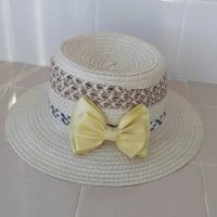 Лятна шапка с жълта панделка, снимка 3 - Шапки - 37702468