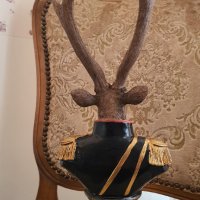 Генерал, еполети, елен –Италия, 34.5см, снимка 5 - Антикварни и старинни предмети - 38561835