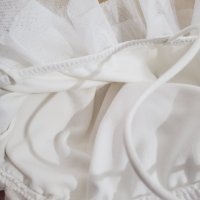 Бяла воалена рокля, снимка 2 - Рокли - 44222954