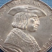 Сребърна монета 50 шилинга 1969г. Австрия 450г. От смъртта на император Максимилиан първи 40385, снимка 8 - Нумизматика и бонистика - 42755608