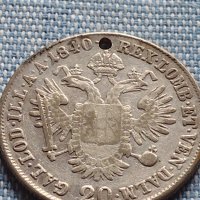 Сребърна монета 20 кройцера 1840г. Фердинанд първи Виена Австрийска империя 13631, снимка 8 - Нумизматика и бонистика - 42903492