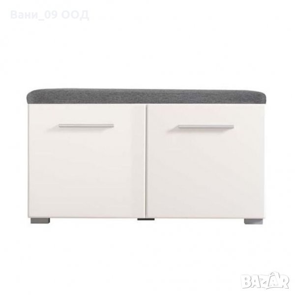 Шкаф за обувки с пейка и възглавница, снимка 1