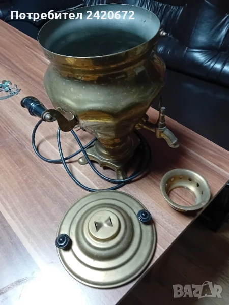 старинен месингов   самовар, снимка 1