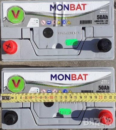 Акумулатор  БУРГАС Монбат 50 ah / R + JIS STANDART 231x202x121, снимка 1