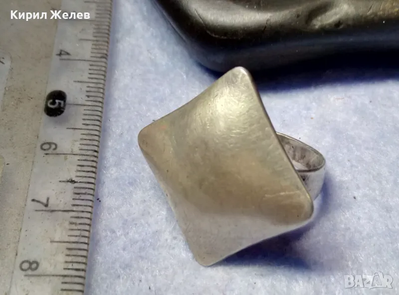 СТИЛЕН ВИНТИДЖ АРТ ДИЗАЙН СРЕБЪРЕН ПРЪСТЕН СРЕБРО 925 ДИЗАЙНЕРСКА РЪЧНА ИЗРАБОТКА 41084, снимка 1