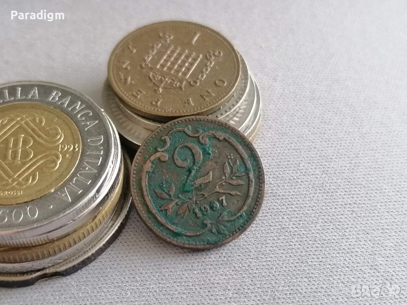 Монета - Австро-Унгария - 2 хелера | 1907г., снимка 1