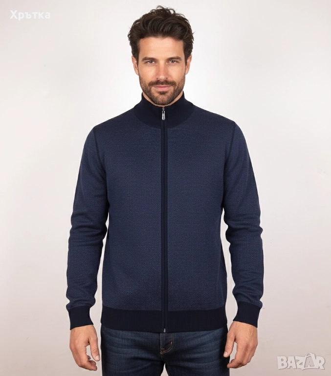 Gran Sasso - Мъжка жилетка с цип от вълна размер 52 / L, снимка 1