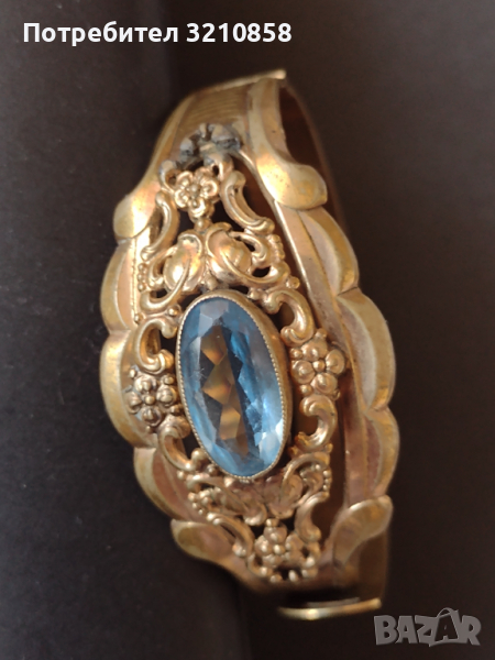 Позлатена старинна гривна, снимка 1