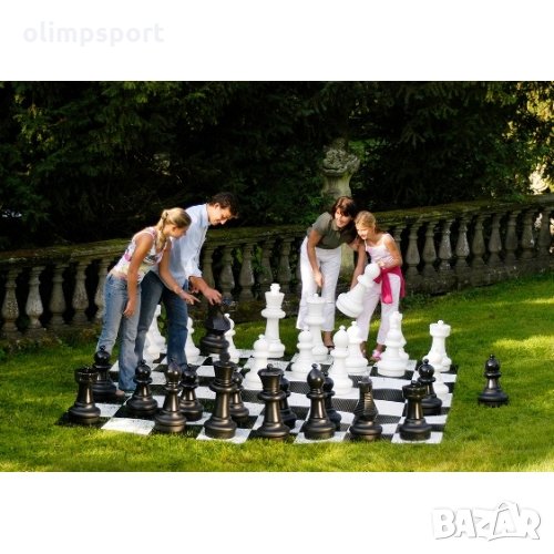 Градински шах,подходящ за хотели,паркове,градини,фоайета и детски площадки.  Всяка фигура се състои , снимка 1