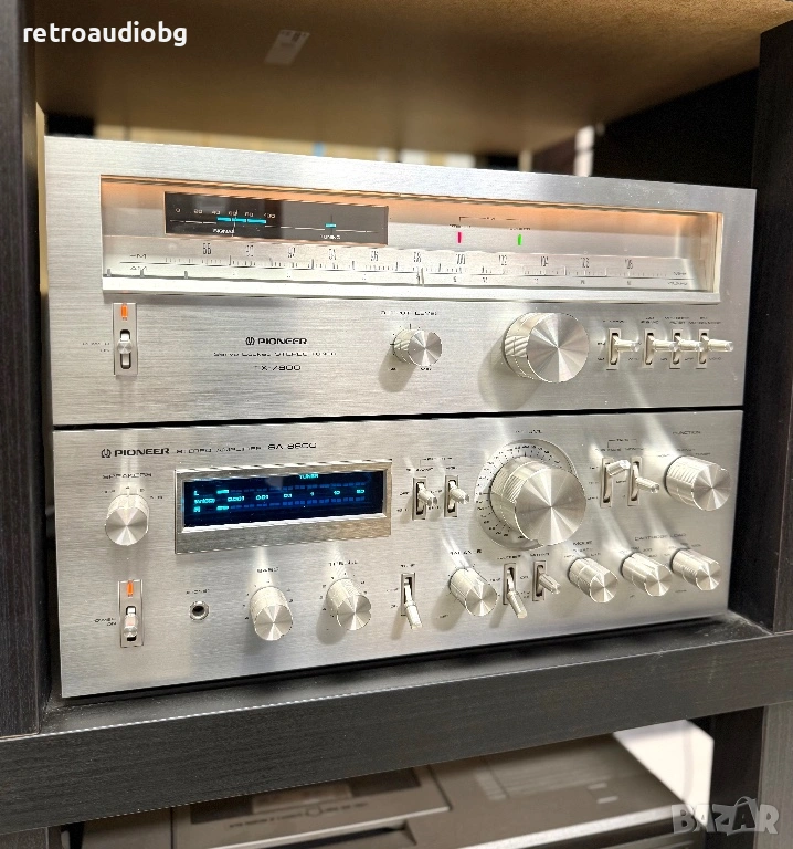 🔉ТОП ретро аудио сет PIONEER BLUE LINE - усилвател SA-8800 и тунер TX-7800 + опция дек🔉, снимка 1
