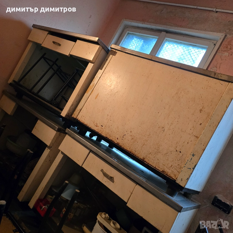 работна маса за кухня с чекмедже и рафт втора употреба, снимка 1